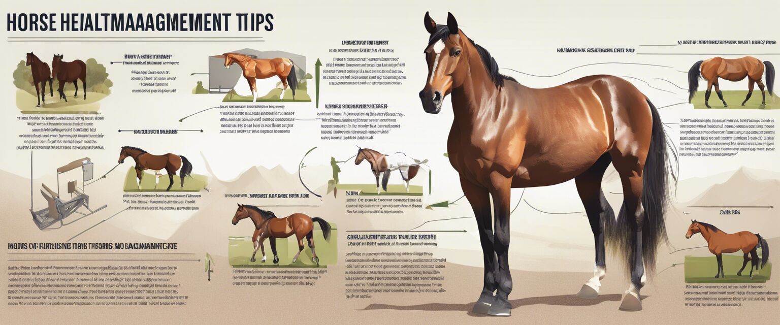 Horse health management infographic