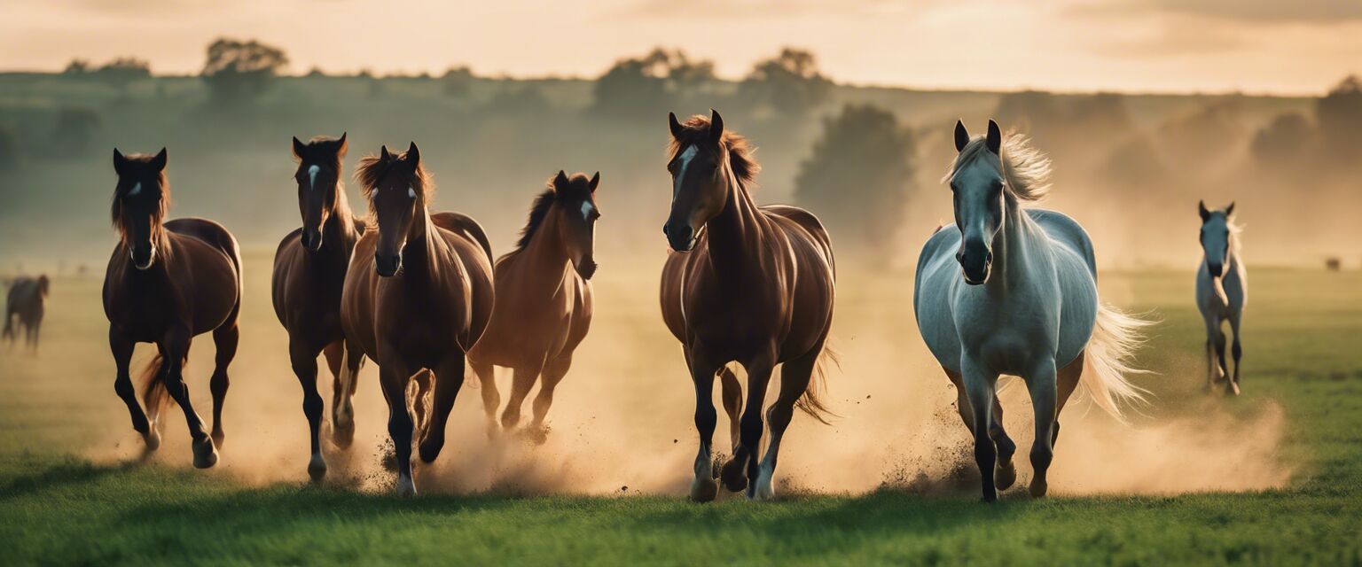 Horses socializing